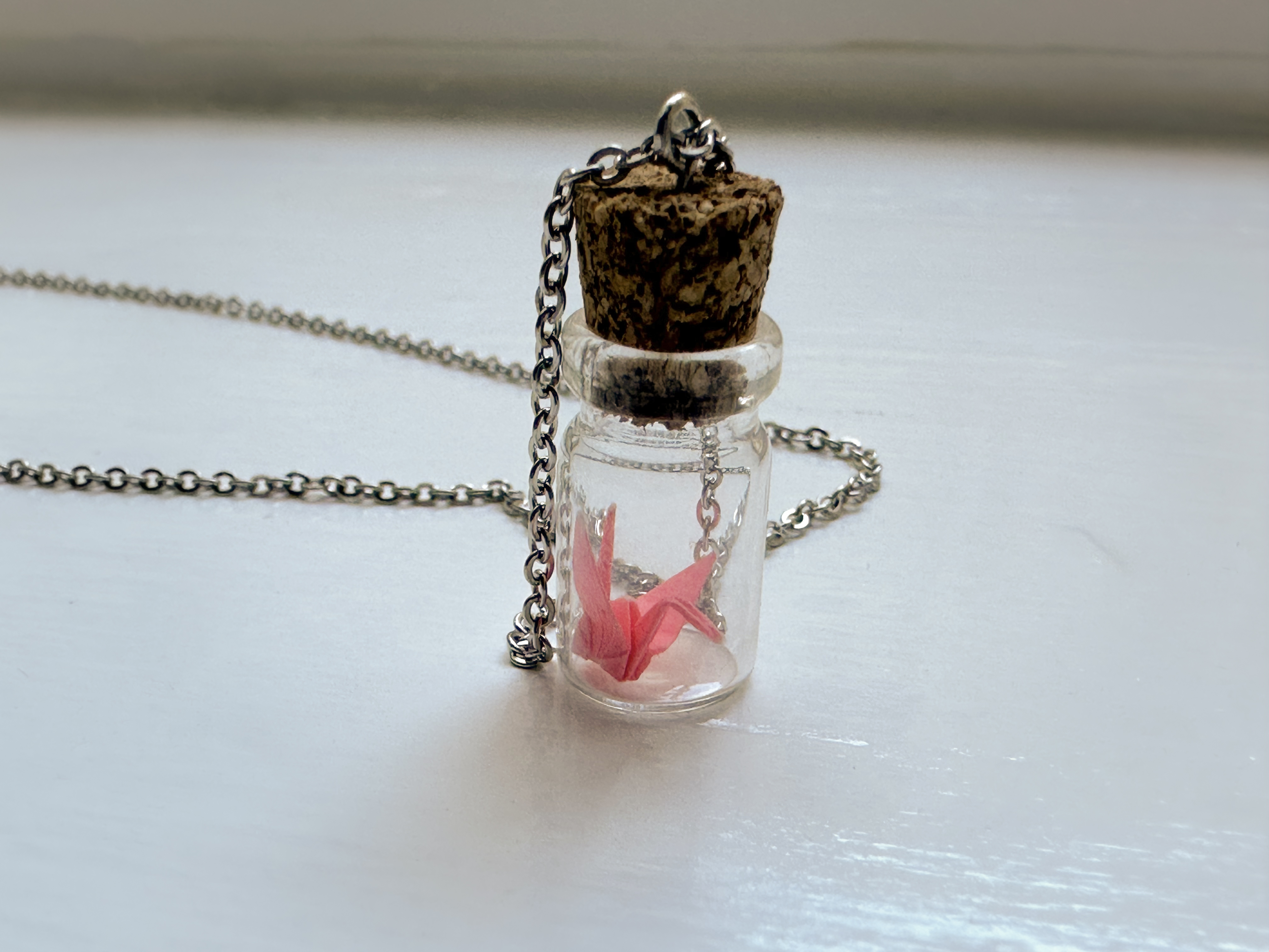 Origami crane necklace photo
